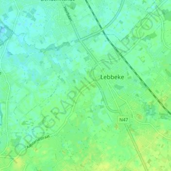 Mappa topografica Molenstraat, altitudine, rilievo