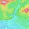 Mappa topografica Les Cascades, altitudine, rilievo