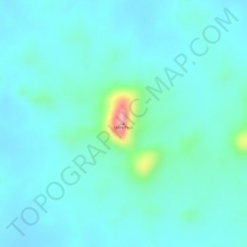 Mappa topografica Mitre Peak, altitudine, rilievo