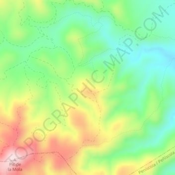 Mappa topografica la Garrotxa, altitudine, rilievo