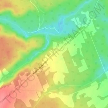 Mappa topografica South Tetagouche, altitudine, rilievo