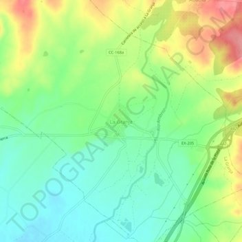 Mappa topografica La Granja, altitudine, rilievo