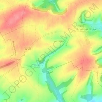 Mappa topografica Mont d'Aure, altitudine, rilievo