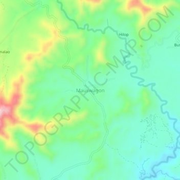 Mappa topografica Mauswagon, altitudine, rilievo