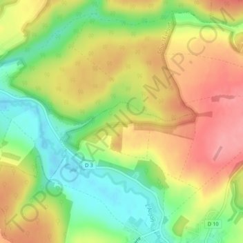 Mappa topografica La Petite Forêt, altitudine, rilievo