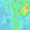 Mappa topografica 上角山, altitudine, rilievo
