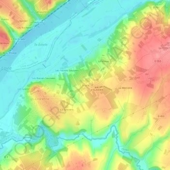 Mappa topografica L'Écurie, altitudine, rilievo