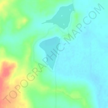 Mappa topografica Battle Springs Lake Dam, altitudine, rilievo