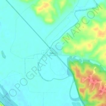 Mappa topografica McBaine, altitudine, rilievo