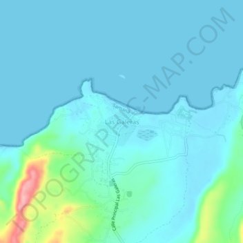 Mappa topografica Las Galeras, altitudine, rilievo