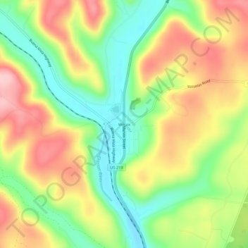 Mappa topografica Wilcox, altitudine, rilievo