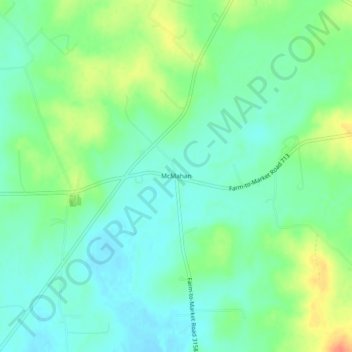 Mappa topografica McMahan, altitudine, rilievo