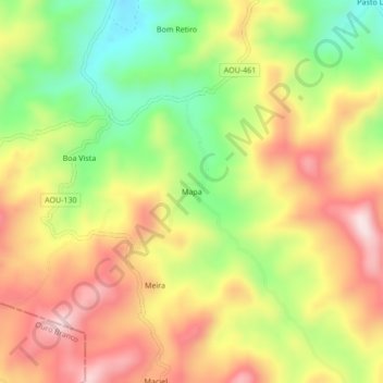 Mappa topografica Mapa, altitudine, rilievo