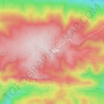 Mappa topografica Forêt des Cèdres, altitudine, rilievo