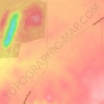 Mappa topografica Agnew, altitudine, rilievo