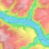 Mappa topografica St. Goar-Fellen, altitudine, rilievo