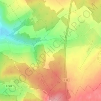 Mappa topografica Sous Vilfontaine, altitudine, rilievo