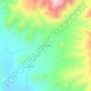 Mappa topografica Collambay, altitudine, rilievo