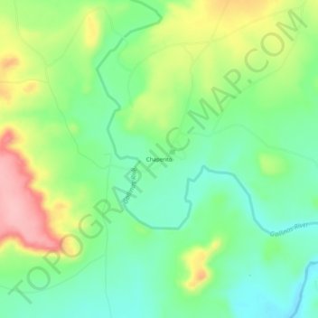 Mappa topografica Chaperito, altitudine, rilievo