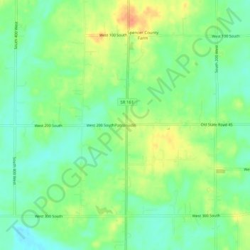 Mappa topografica Patronville, altitudine, rilievo