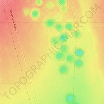 Mappa topografica Nevada National Security Site, altitudine, rilievo