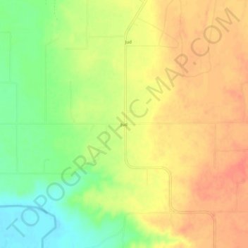 Mappa topografica Jud, altitudine, rilievo