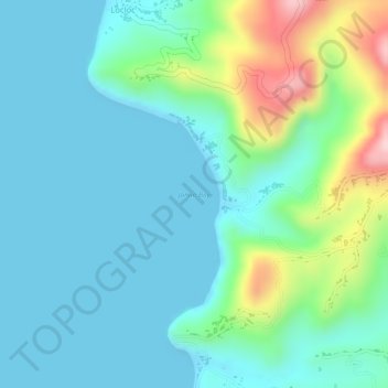 Mappa topografica Janao Bay, altitudine, rilievo