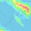 Mappa topografica Belvedere Island, altitudine, rilievo