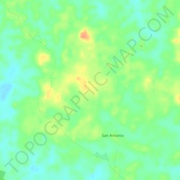 Mappa topografica San Antonio, altitudine, rilievo