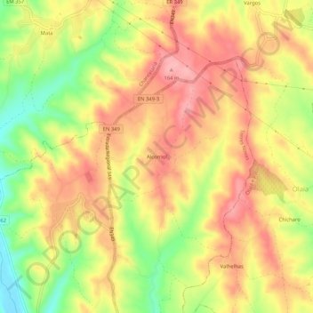Mappa topografica Alcorriol, altitudine, rilievo