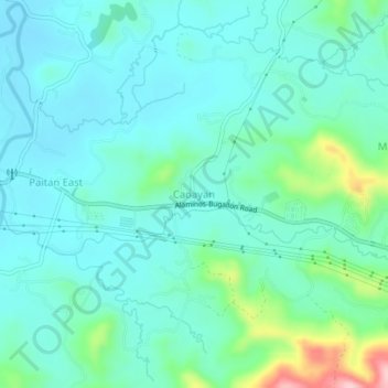 Mappa topografica Caoayan, altitudine, rilievo