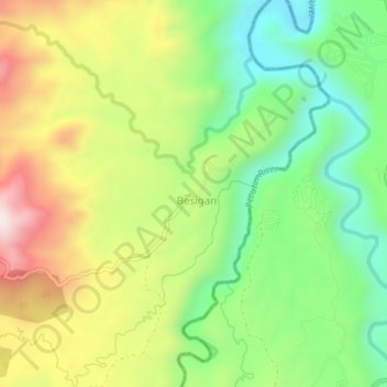 Mappa topografica Besigan, altitudine, rilievo