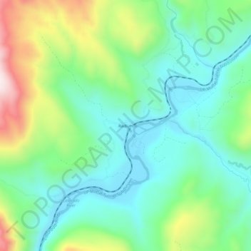 Mappa topografica Radium, altitudine, rilievo