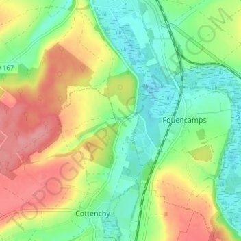 Mappa topografica Le Paraclet, altitudine, rilievo