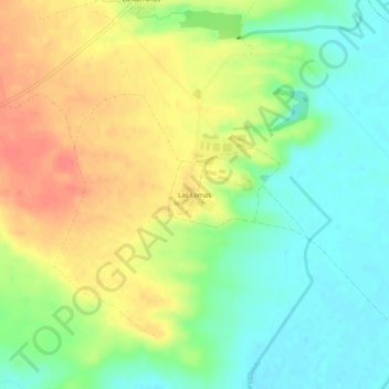Mappa topografica Las Lomas, altitudine, rilievo