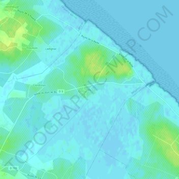 Mappa topografica By, altitudine, rilievo