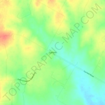 Mappa topografica Garfield, altitudine, rilievo
