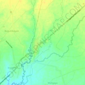 Mappa topografica Bicos, altitudine, rilievo
