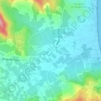 Mappa topografica La Grangue, altitudine, rilievo
