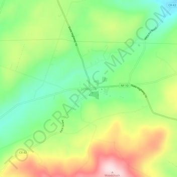 Mappa topografica Jefferson, altitudine, rilievo