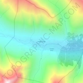 Mappa topografica Holden Village, altitudine, rilievo