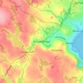 Mappa topografica Nansberres, altitudine, rilievo