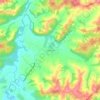 Mappa topografica Coatesville, altitudine, rilievo