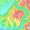 Mappa topografica La Glène, altitudine, rilievo