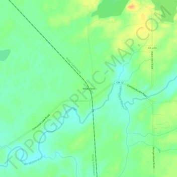Mappa topografica Whiteface, altitudine, rilievo