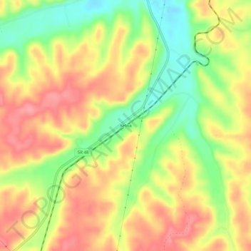 Mappa topografica Aetna, altitudine, rilievo