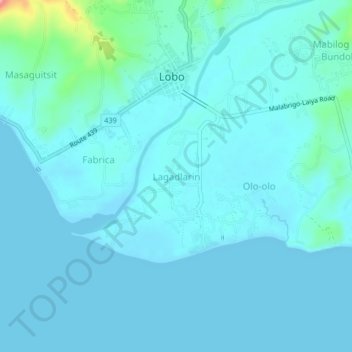 Mappa topografica Lagadlarin, altitudine, rilievo