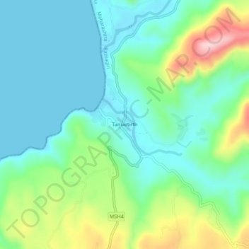 Mappa topografica Tamastirth, altitudine, rilievo