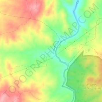 Mappa topografica Doñana, altitudine, rilievo