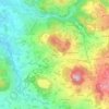Mappa topografica Rougeac, altitudine, rilievo